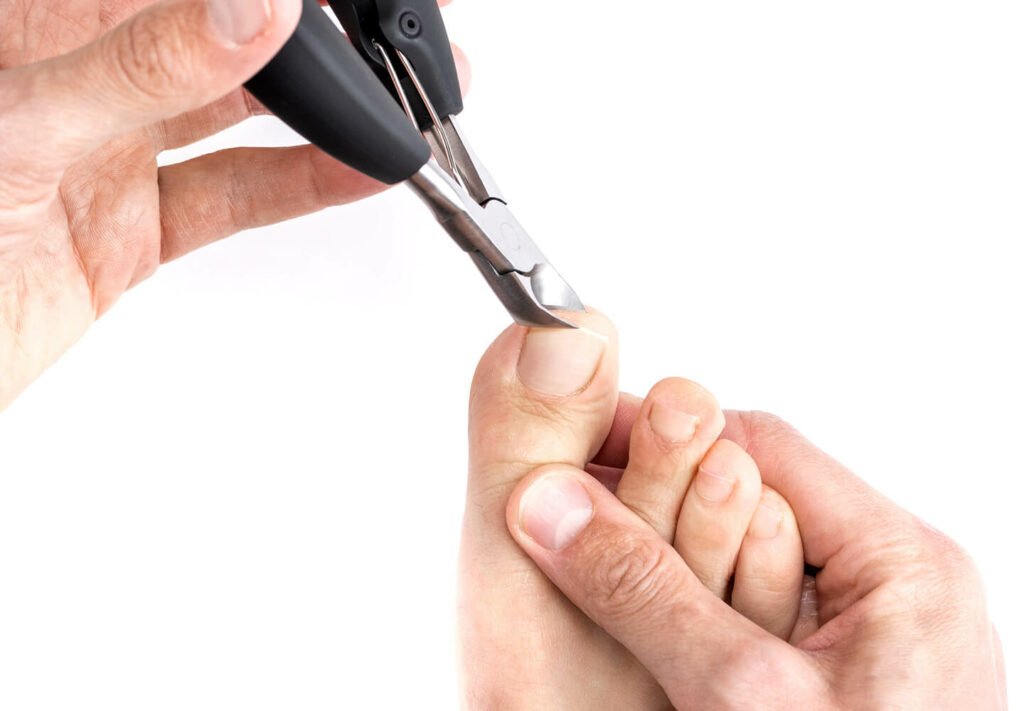 Image of a pair of heavy duty nipper style clippers. Used for detailed trimming of nails.