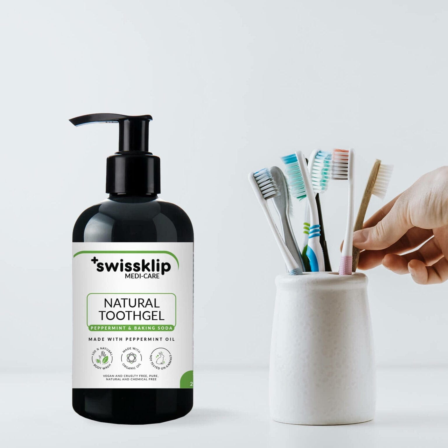 Toothpaste Gel Natural FluorideFree Swissklip