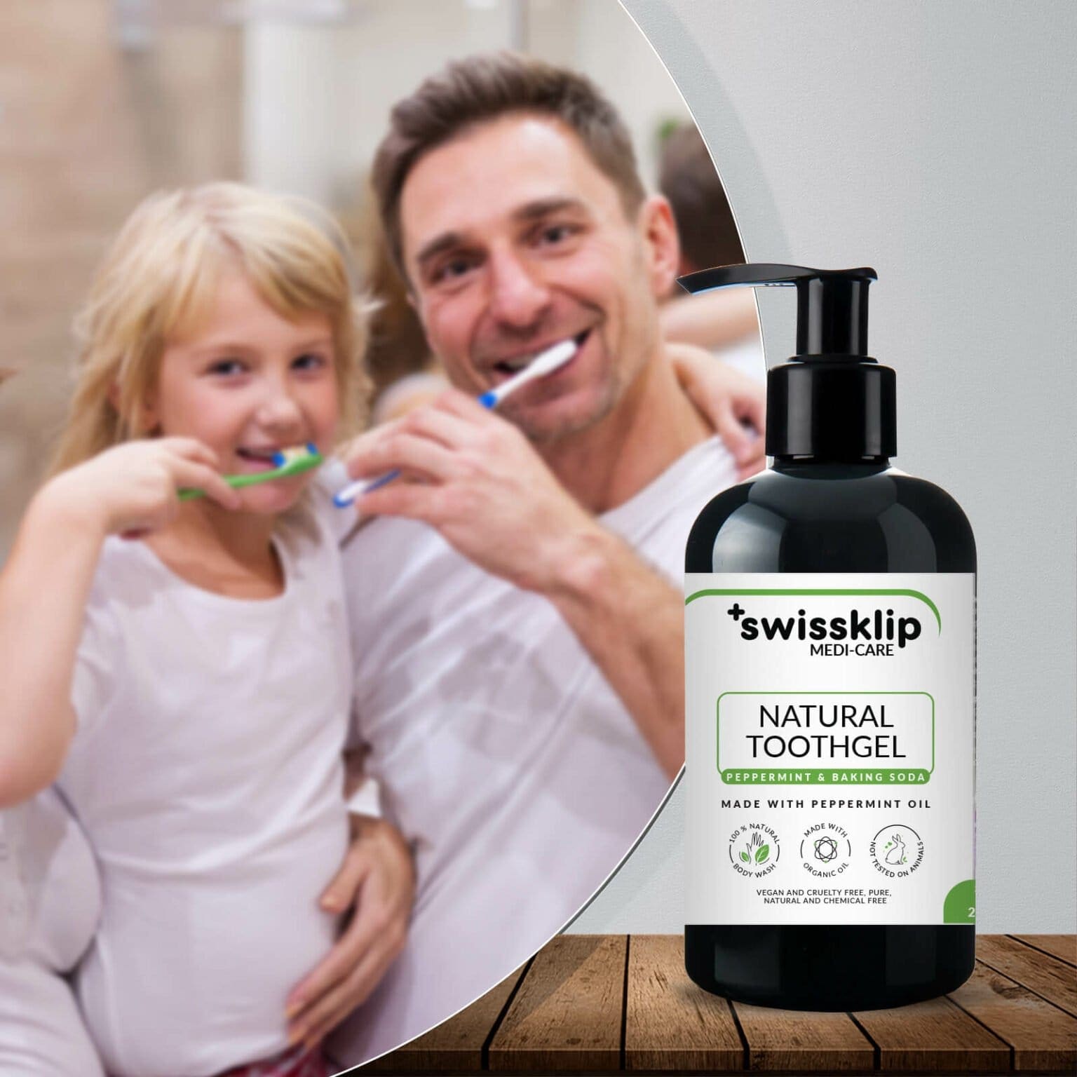 Toothpaste Gel Natural FluorideFree Swissklip