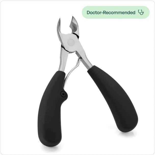 Image of a pair of heavy duty nipper style clippers. Used for detailed trimming of nails.
