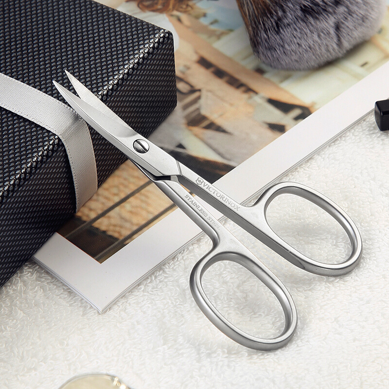 Image of a pair of nail scissors. Small scissors used for trimming nails.
