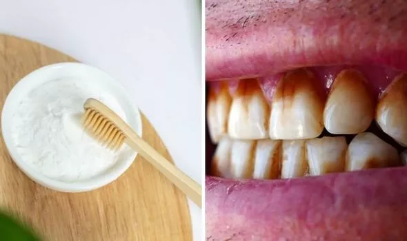 baking soda brush for teeth stains